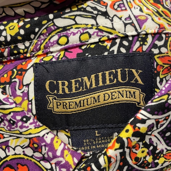 Cremieux, paisley designer button down L - Picture 1 of 3